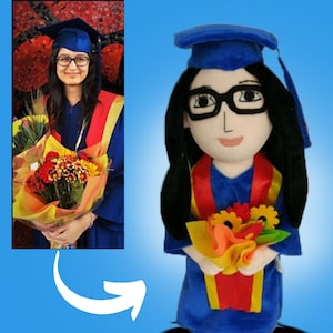 Custom graduation gift, custom gift for graduation, custom gift for seniors, Selfies Plush, 3d figurine plush, custom plush doll figurine