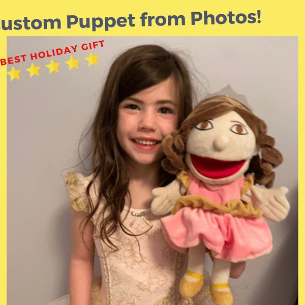 Puppet from Drawings or Photos, Custom Puppet of People, Puppet from Art, Best Gift for Kids, Interactive Gift for Kids