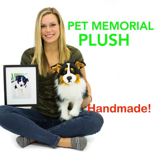 Pet Memorial Plush, Custom plush lookalike to honor your pet, custom plush from photo, dog pet plush, custom plush, bereavement, pet replica