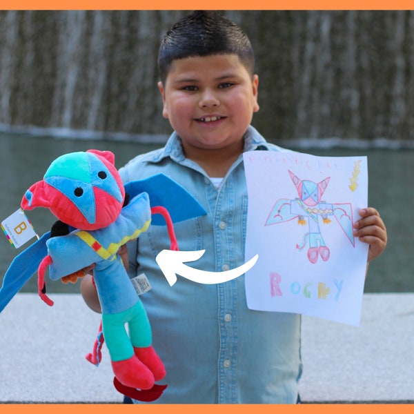 Stofftier nach Zeichnung, Kuscheltier nach Zeichnung, Stofftier nach Zeichnung, Foto zum Plüschtier, Stofftier zum Kunstwerk, Stofftier zum Kuscheltier