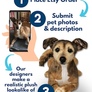 Custom Pet Stuffed Animals: Photo of pet into custom stuffed animal, plush from pet photo, custom pet stuffed animal, personalized pet plush image 7