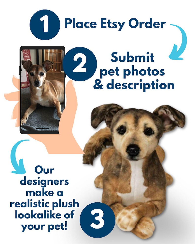 Custom Pet Stuffed Animals: Photo of pet into custom stuffed animal, plush from pet photo, custom pet stuffed animal, personalized pet plush image 7