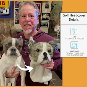 Haustier-Golfschläger-Abdeckungen, Golfschläger-Abdeckungen basierend auf den Fotos Ihres Haustieres, handgefertigte Abdeckungen für Golf, kundenspezifische Golfschläger-Hüllen, bestes Geschenk für Männer