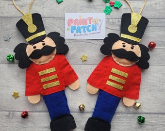 Christmas nutcracker decoration, ornament, tree decoration, festive hanging decor