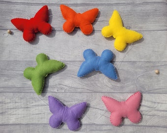 Rainbow butterfly garland, butterfly bunting decoration