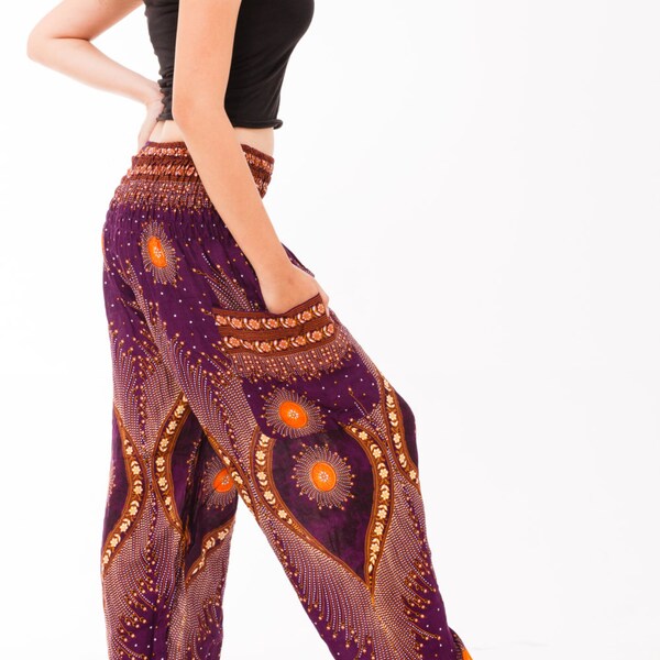 Printed Harem Pant,Plus Size Pants,Hippies Pants, Boho Pants, Yoga Pants, Gypsy Pants with Elastic Waist  (LP14)