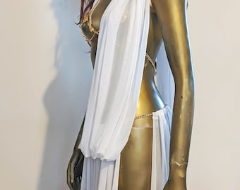  LUOHANGE Disfraz de diosa negra para mujer, disfraz de  Halloween griego Toga, vestido sexy romano : Ropa, Zapatos y Joyería
