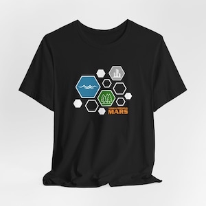 T-shirt Terraformation de Mars, Chemise de jeu de société, Jeux de société de stratégie, Prélude 2, Tournoi de terraformation de Mars, Cartes de terraformation de Mars, T-mars