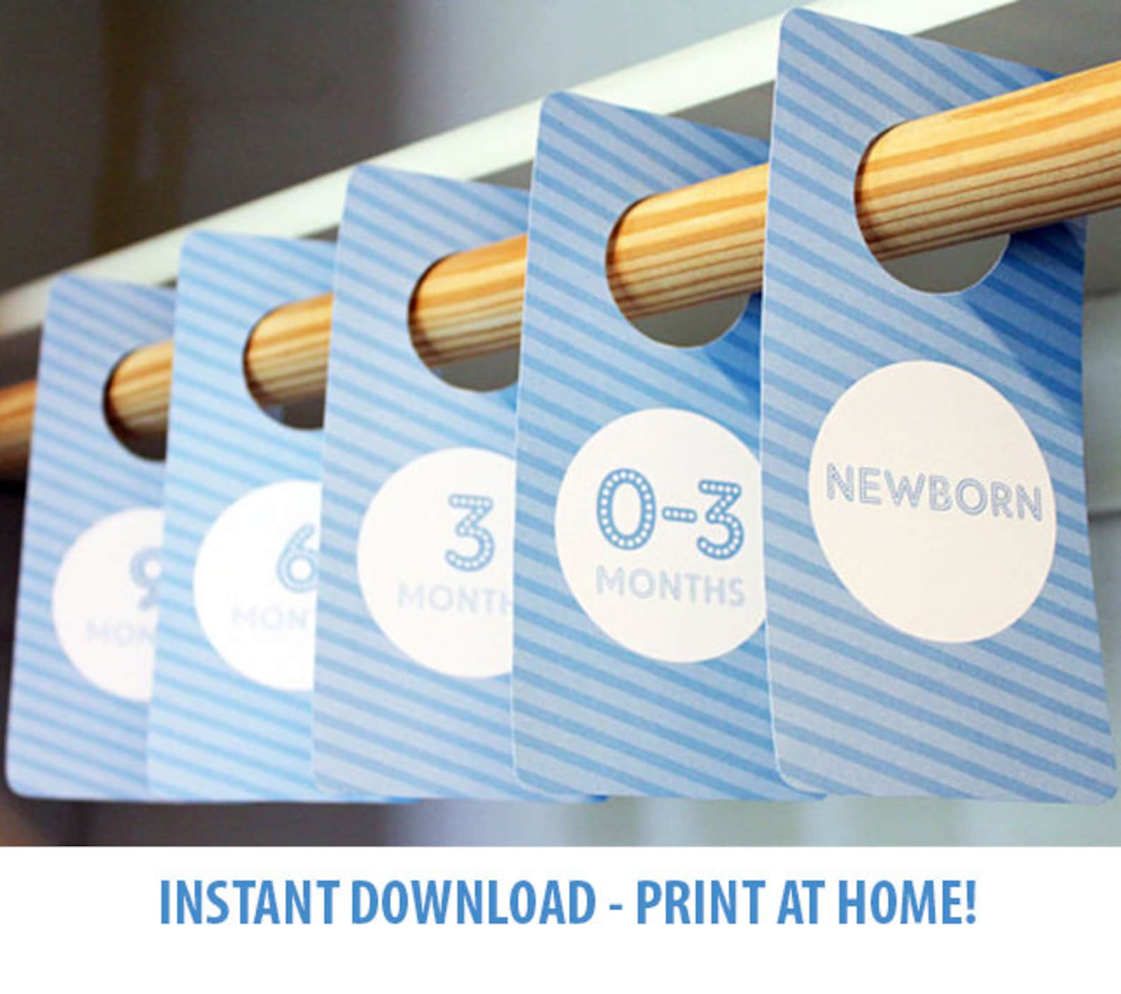 PRINTABLE Baby Closet Dividers Boy Baby Blue Printable Nursery Decor ...