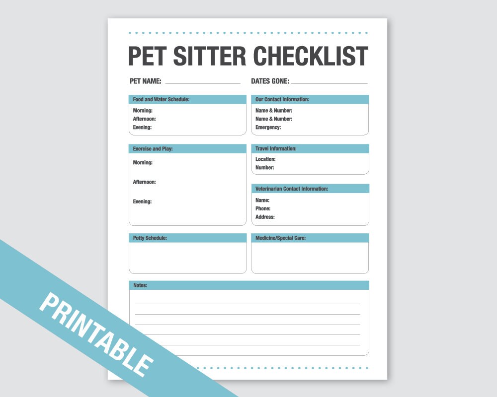 babysitter-checklist-house-sitter-checklist-pet-sitter-checklist-printable-organization-household-planner-family-2019-calendar-etsy for Free Printable House Sitting Checklist Babysitter Checklist, House Sitter Checklist, Pet Sitter Checklist, Printable, Organization, Household, Planner, Family, 2019 Calendar - Etsy for Free Printable House Sitting Checklist