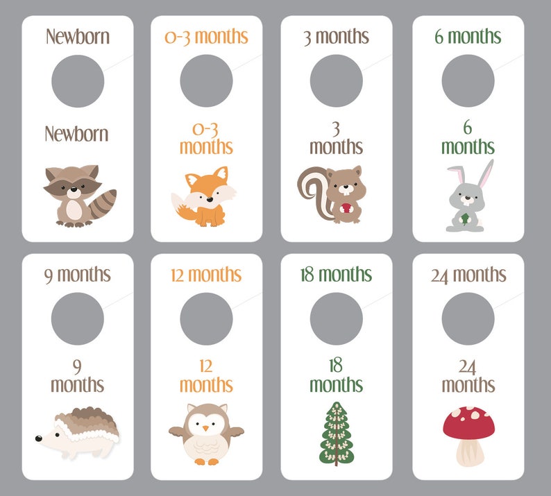 PRINTABLE Woodland Creatures Baby Boy Closet Dividers Etsy PRINTABLE Woodland Creatures Baby Boy Closet Dividers Etsy