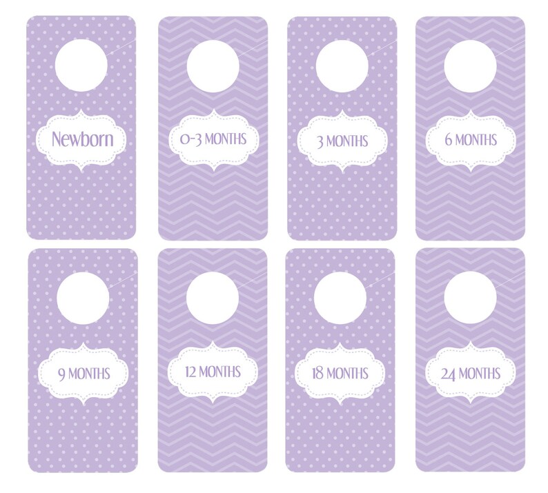 PRINTABLE Lavender Nursery Baby Girl Closet Dividers - Etsy