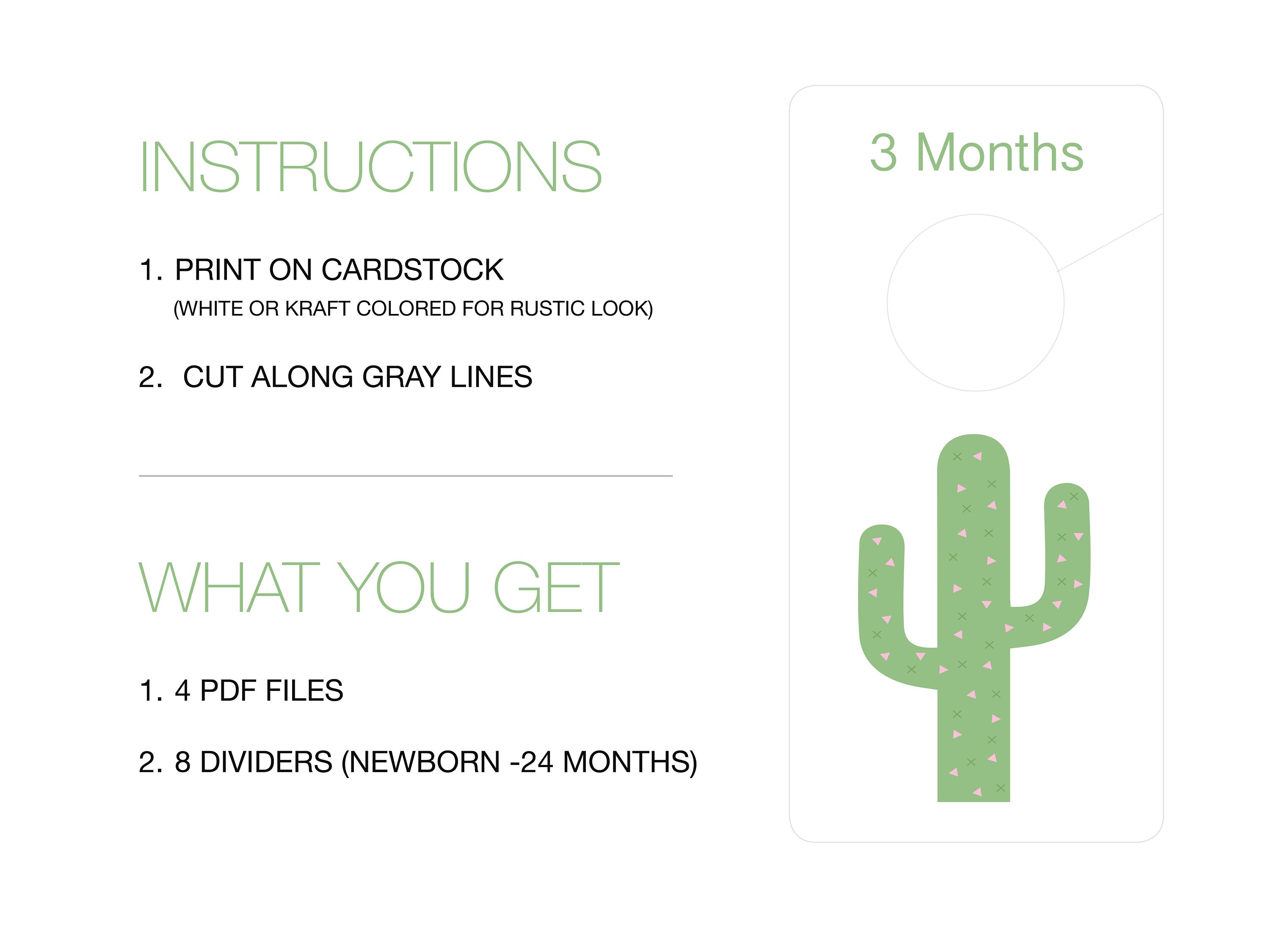 PRINTABLE Cactus Cactus nursery décor Cacti Nursery | Etsy