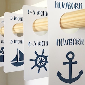 PRINTABLE - Sailor - Baby boy nursery Closet Dividers - Baby Room - Nursery Decor - Nursery Organization - Baby Shower Gift - Print