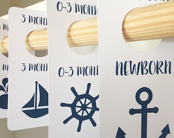 IMPRIMIBLE - Marinero - Divisores de armario de guardería para bebés - Habitación para bebés - Decoración de guardería - Organización de guardería - Regalo de baby shower - Imprimir