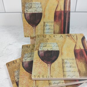 Posavasos de azulejos de desacoplamiento temático toscano | Etsy