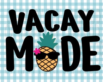 Summer Vacation Last Day of School SVG Clipart Pineapple DXF PNG Cut File Teacher Gift Card Invite Mug T-Shirt Decal Commercial Personal Use