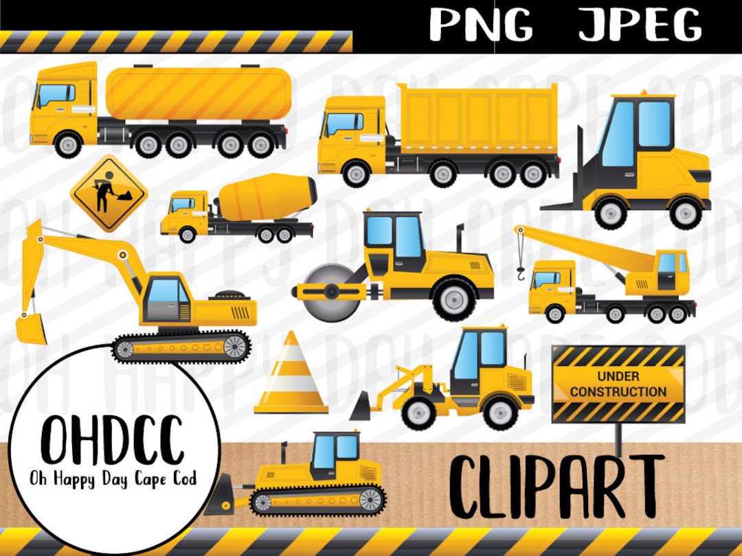 Construction Clipart Work Site Under Construction Zone Signs Tools