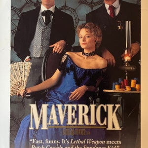 Maverick ~ Mel Gibson, Jodie Foster, James Garner Vintage VHS Movie 1994