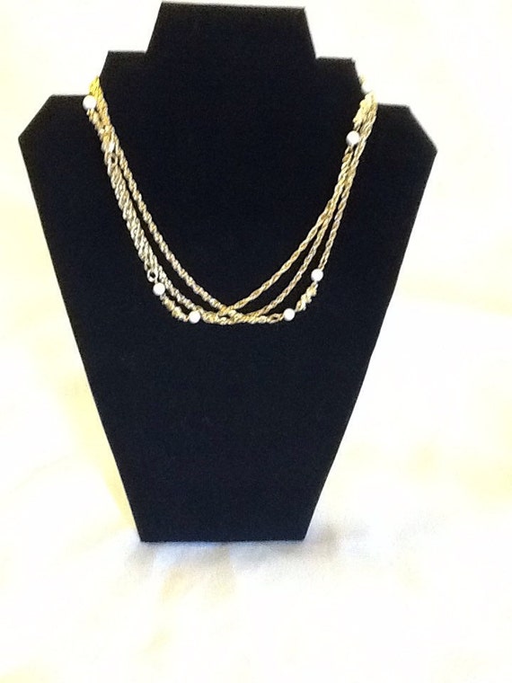 Vintage Rope Necklace with Rope Chain - image 1