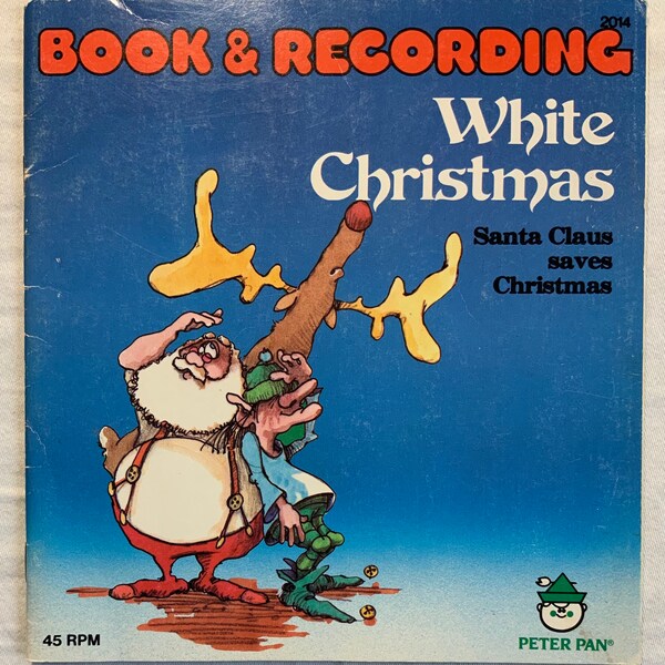 White Christmas Santa Claus spart Weihnachten (Buch & Aufnahme Peter Pan) Buch nur 1983