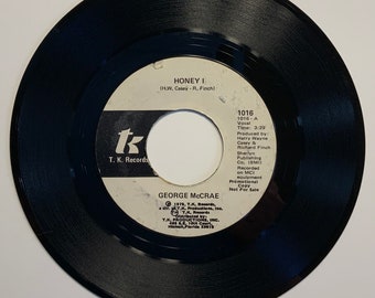 George McRae Honey I Promotional Copy Vintage 45 Vinyl Record Album T.K. Records 1975