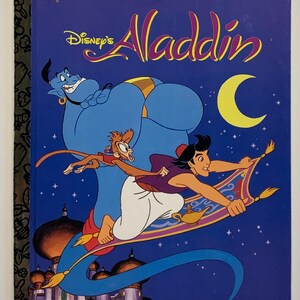 Disney’s Aladdin Adapted By Karen Kreider and Illustrated By Darrell Baker Vintage Little Golden Book 1992