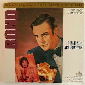 Diamonds Are Forever Deluxe Letter-Box Edition 2 Disc Set Laser Videodisc Extended Play Digital Video Transfer Sean Connery James Bond 1990