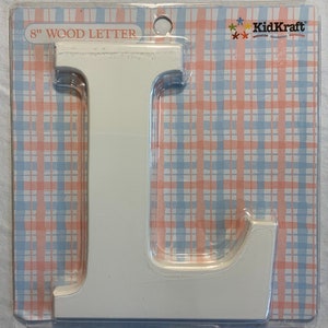 Kid Kraft 8" Carta de madera "L" en blanco