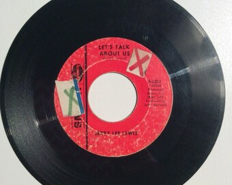 Jerry Lee Lewis Let's Talk About Us and To Make Love Sweeter For You Vintage Vinyl 45 Record Album 1969