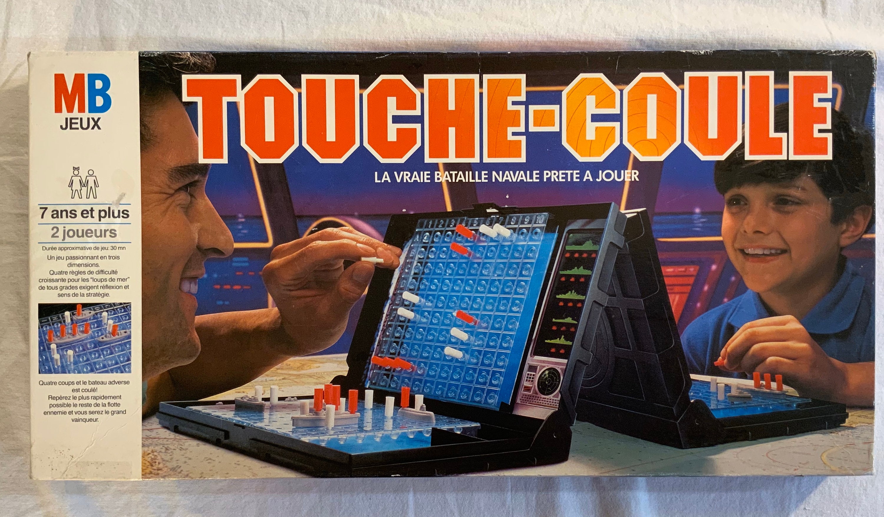 Touché-coule French Battleship Vintage Game 1988 