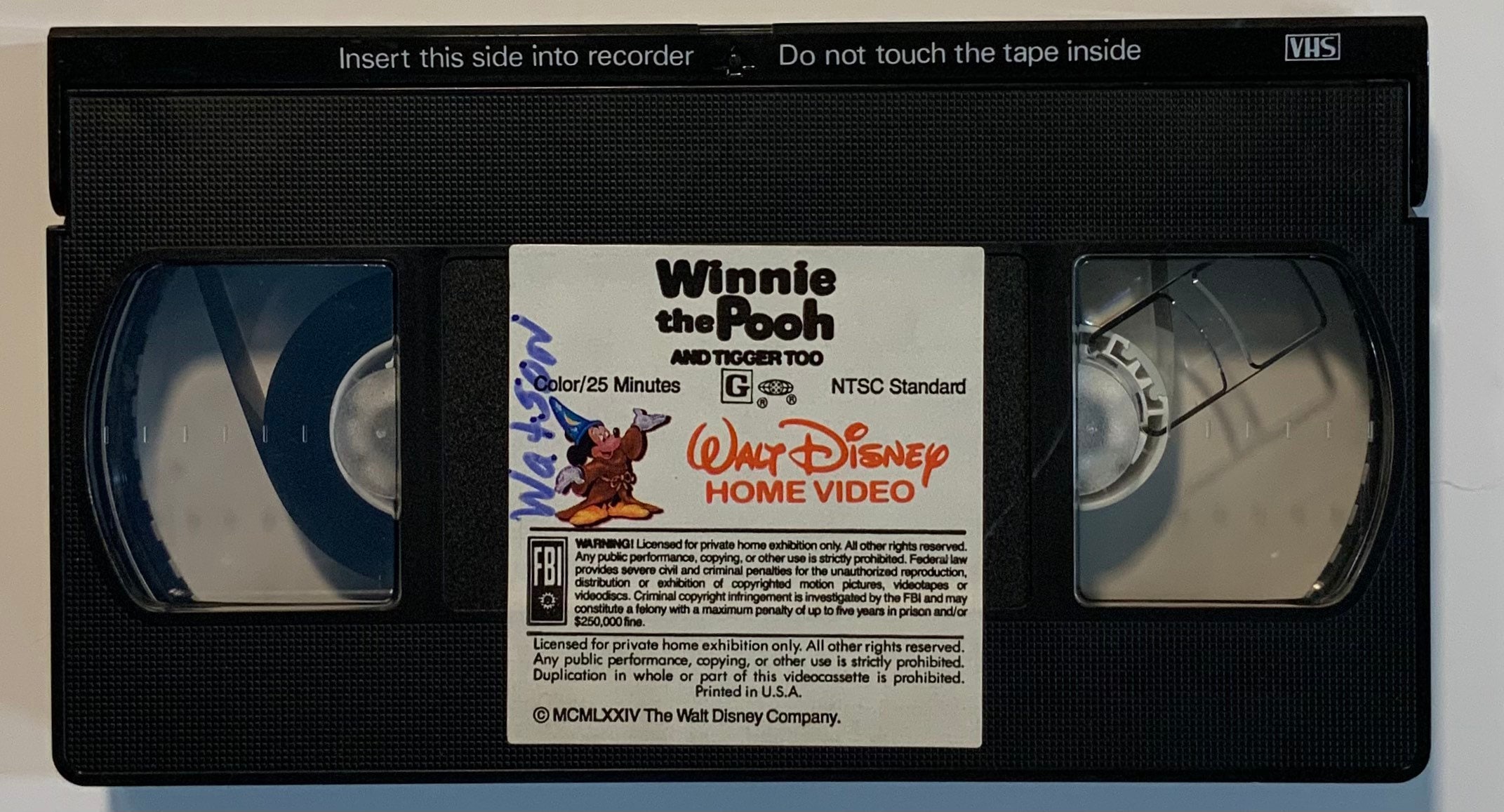 Walt Disney Home Video Winnie the Pooh and Tigger Too Pooh's