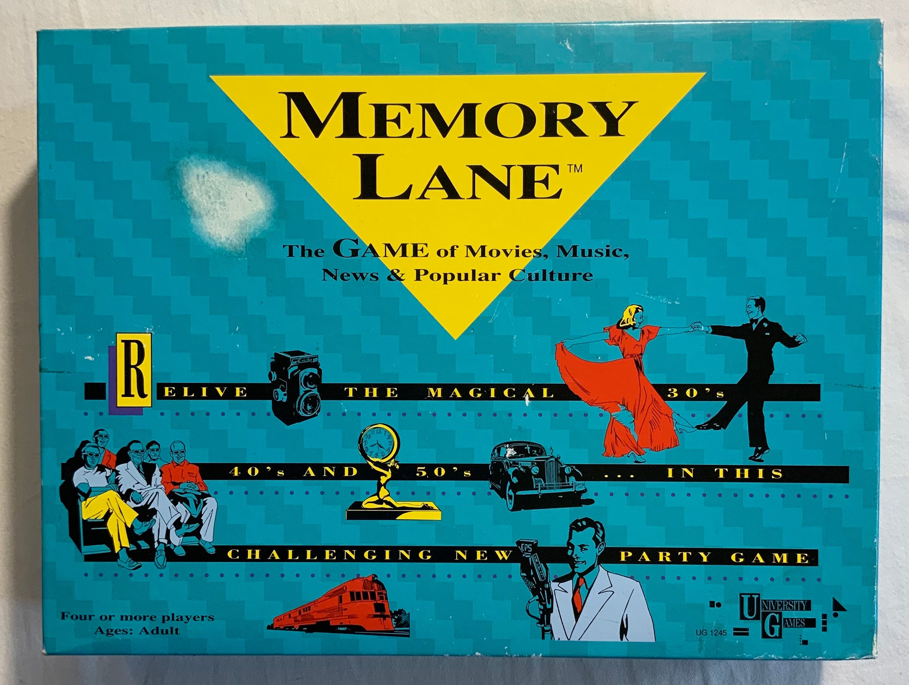 Memory Lane Vintage Board Game University Games 1990 Etsy