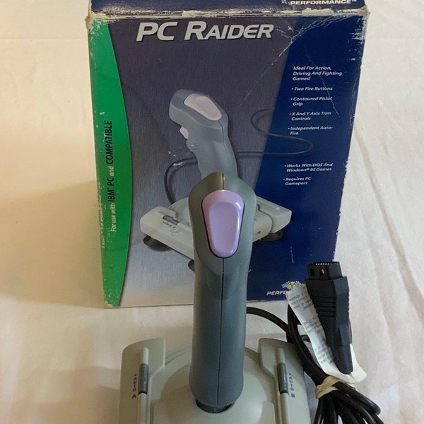 PC Raider For Use With IBM PC And Compatible Vintage Joy Stick For Video Gaming 1997