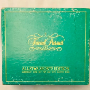 Trivial Pursuit All Star Sports Edition Subsidiary Card Set Horn Abbot 1983 Vintage Game