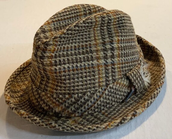 Vintage Knox New York Tweed Fedora With 