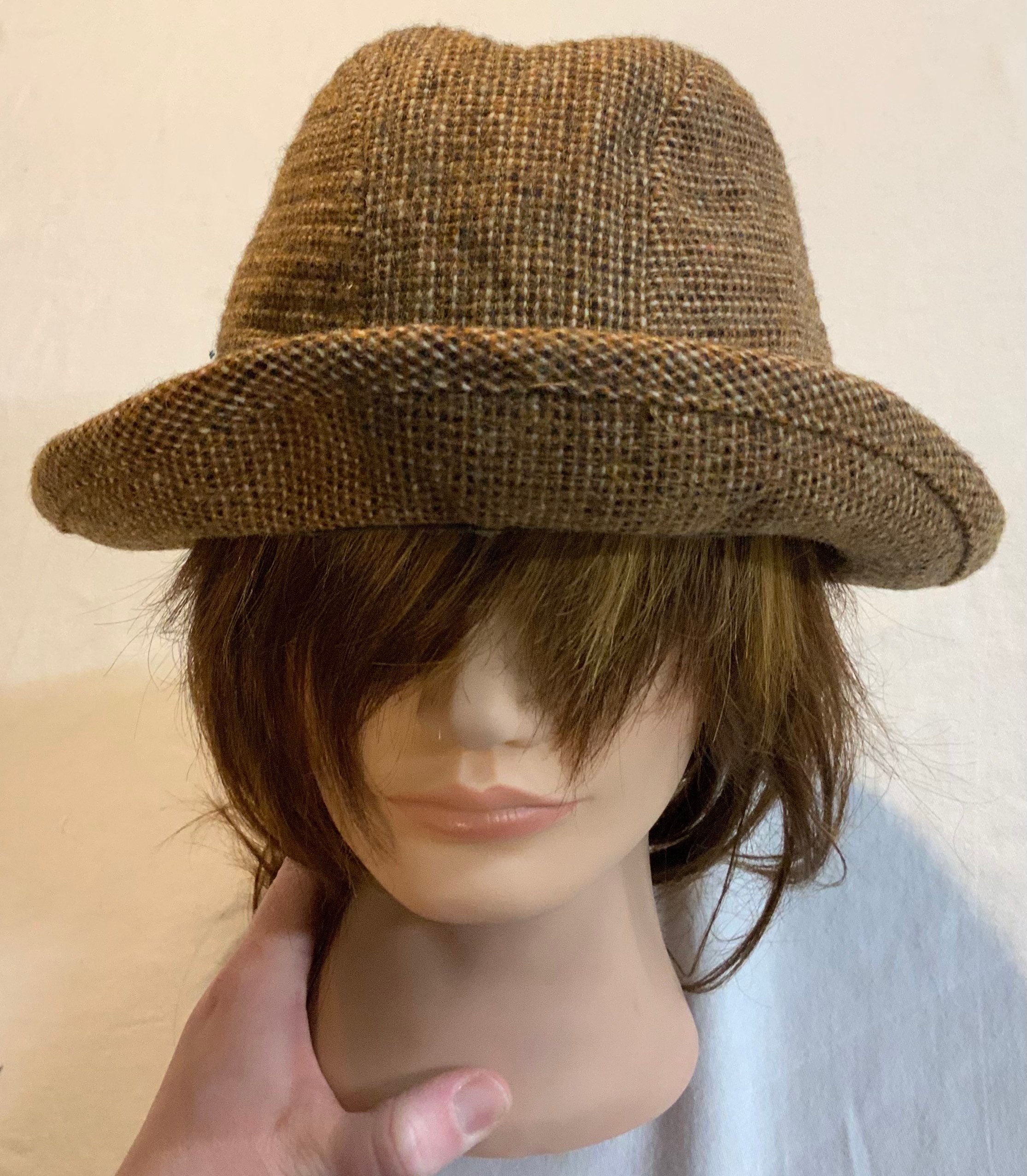 Vintage Dobbs Fifth Avenue Tweed Fedora 
