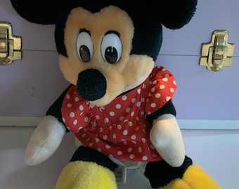Pelúcia vintage Minnie Mouse Disneyland Disney Canasa Trading Company Aproximadamente 13"