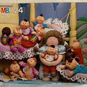 Vintage Cabbage Patch Kids 24 Piece Jigaw Puzzle Milton Bradley 1990