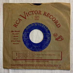 Al Goodman And His Orchestra Tico Tico and Softly As In A Morning Sunrise Vintage Vinyl Record Album 45 Blue Vinyl 1949