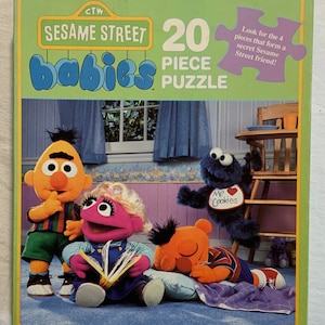 Vintage Sesame Street 35 Large Piece Puzzle Milton Bradley