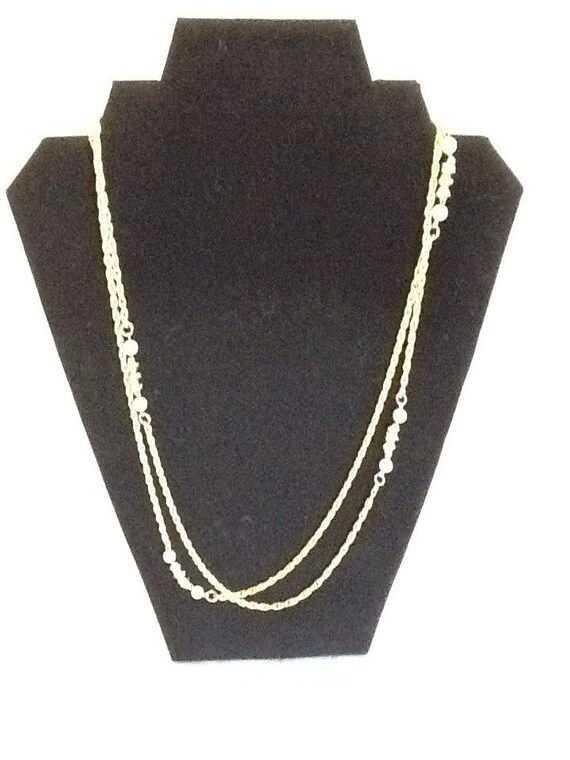 Vintage Rope Necklace with Rope Chain - image 2
