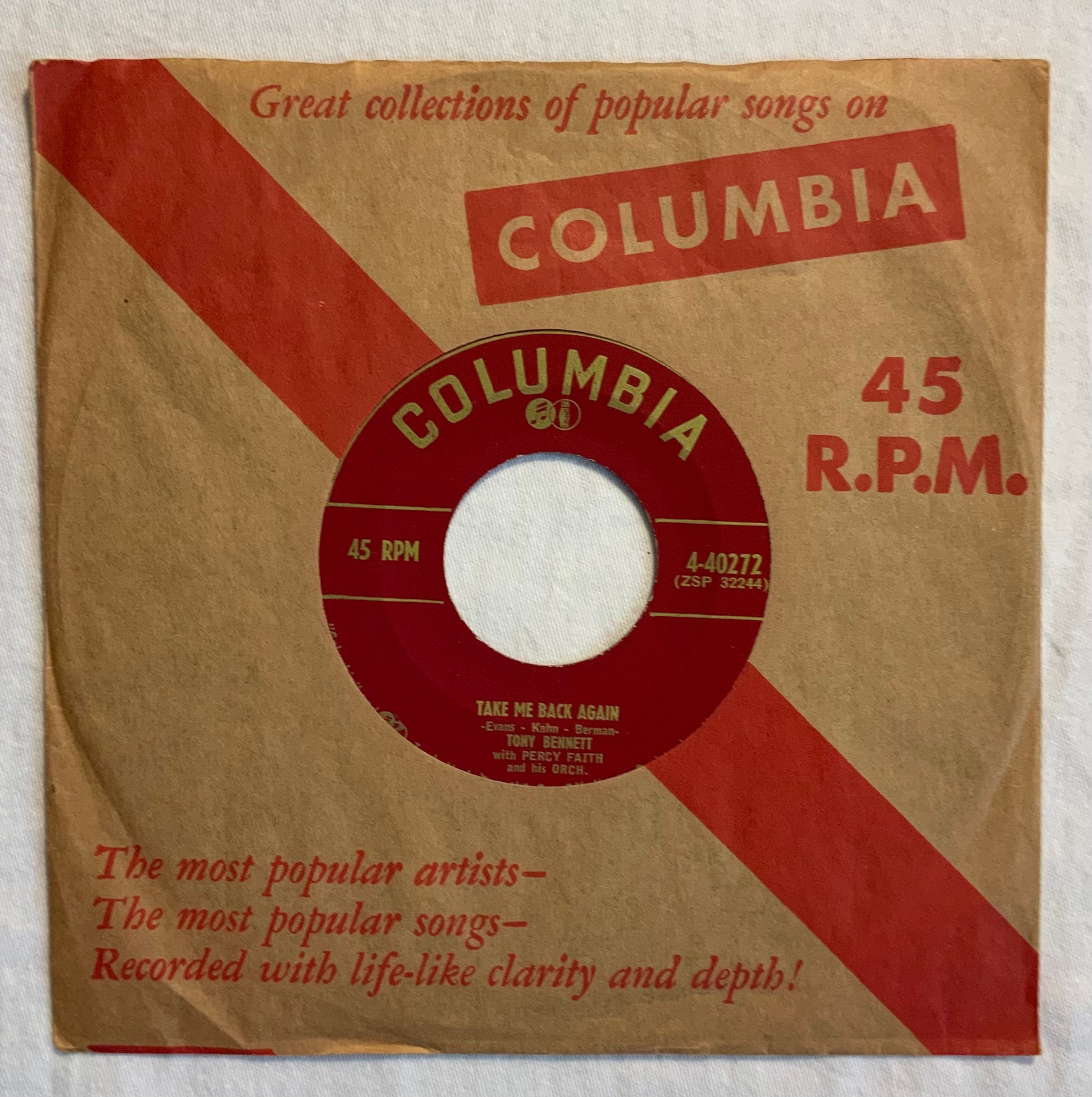 Tony Bennet With Percy Faith and His Orchestra Cinnamon Sinner and