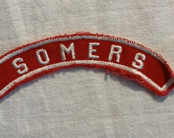 Junge Scouts von Amerika BSA Community Patch SOMERS 1960 Vintage Patch