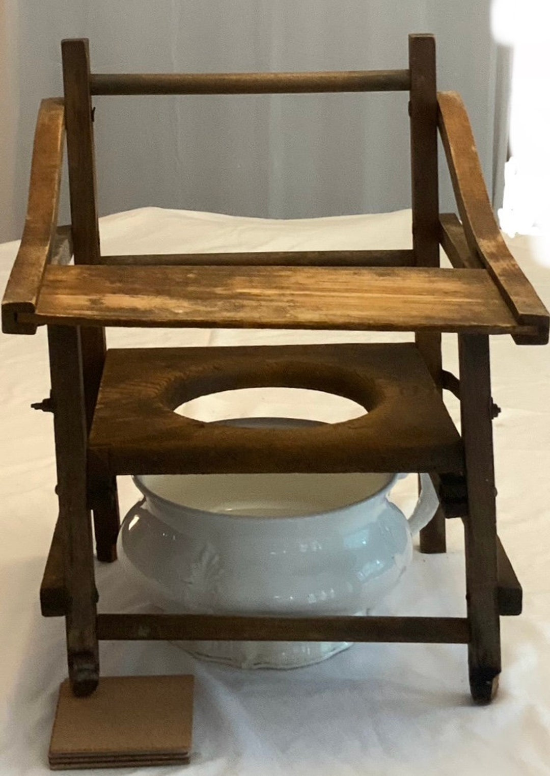 Antique Wooden Potty Training Chair With Tray and Chamber Pot Etsy