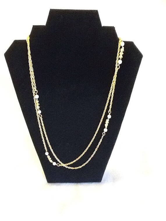 Vintage Rope Necklace with Rope Chain - image 3