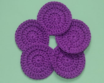Washable bamboo and cotton makeup remover pads - set of 5