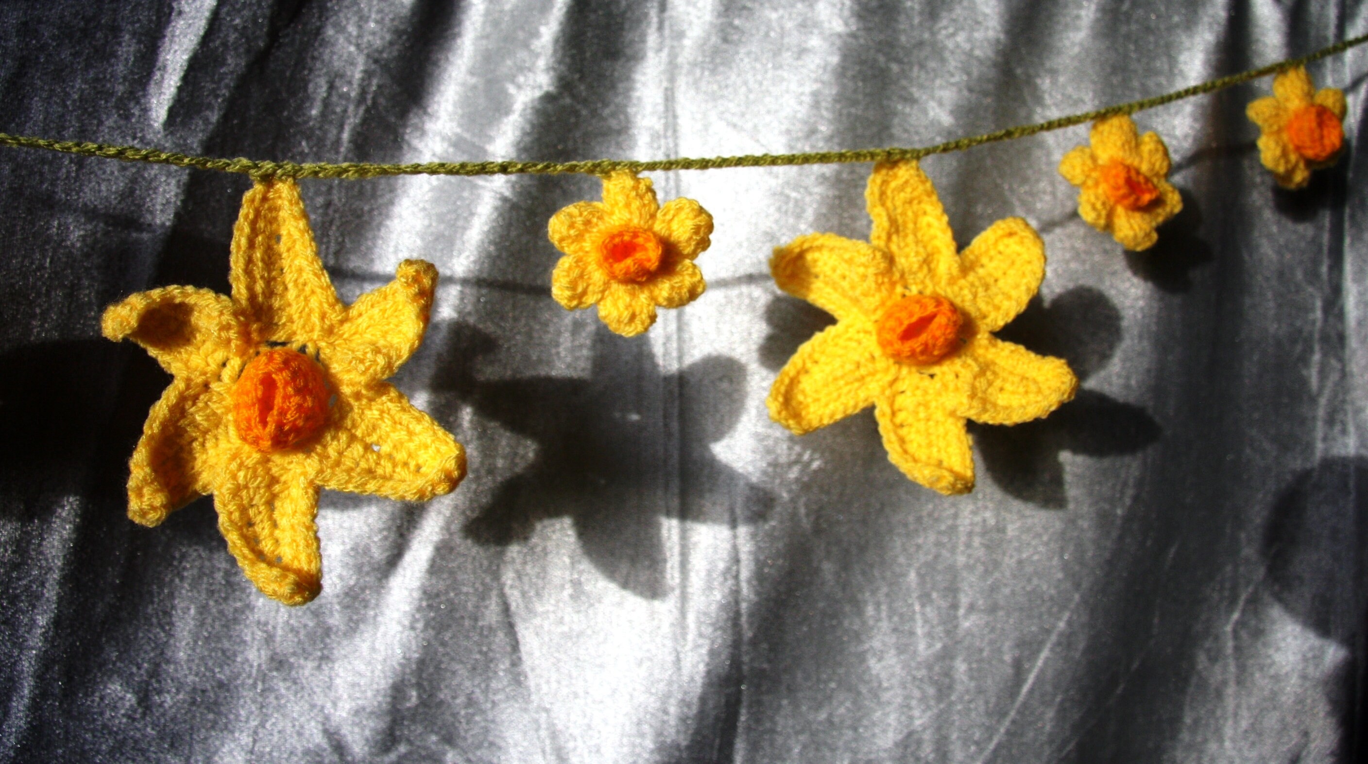 Daffodil Garland, Crochet Daffodil Bunting Etsy UK
