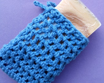 exfoliating crochet soap bag, 100% cotton, washable, eco