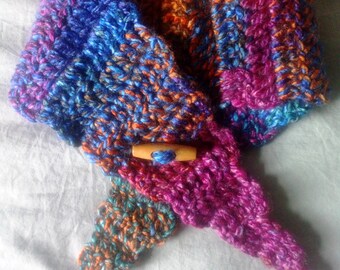 multicoloured cowl, neck warmer